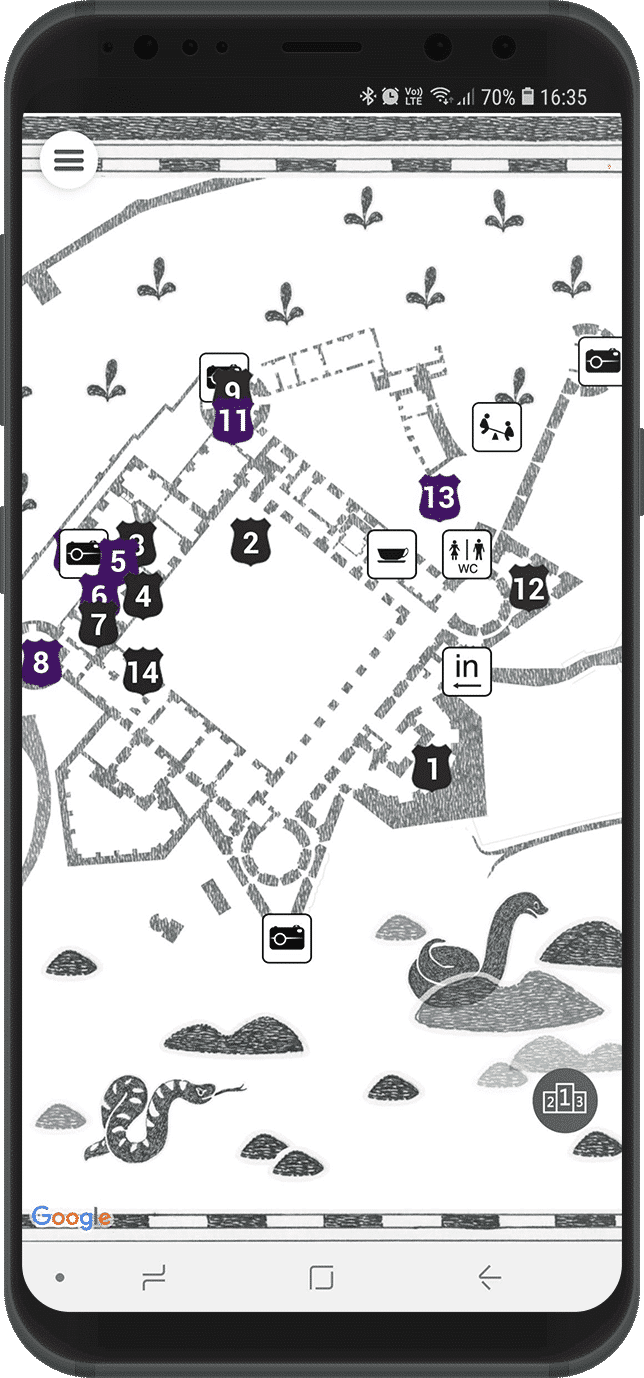 Borgholms slott screenshot karta